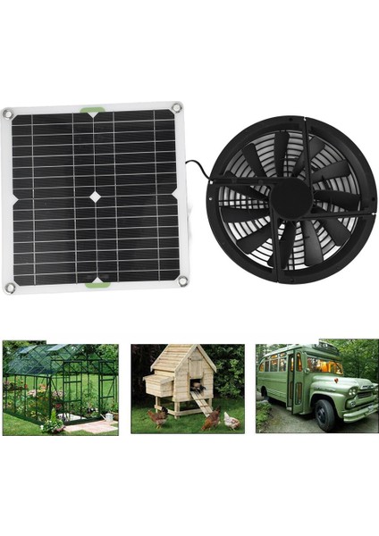 Güneş Paneli Fan Kiti 10 Inç 100 W Su Geçirmez Yuvarlak Havalandırma Kasası Egzozu Tavuk Kümesi Sera Kulübesi Için (Yurt Dışından) fiyatları