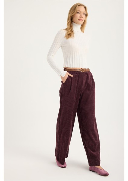 Kadife Geniş Kesim Pantolon modelleri