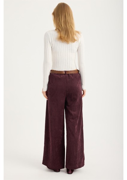 Kadife Geniş Kesim Pantolon indirimleri