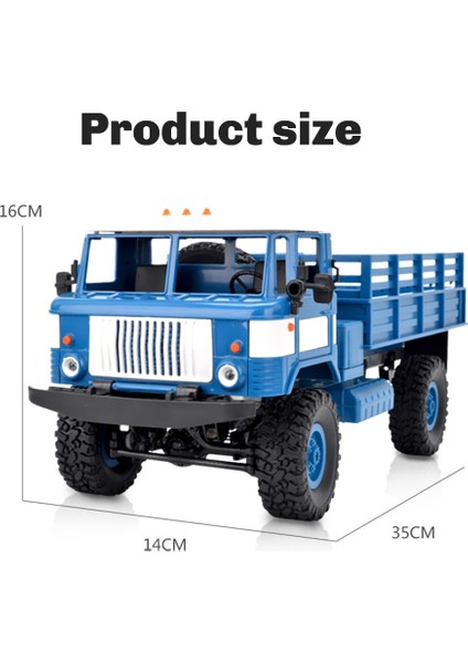 B24 Rc Araba Rtr 1/16 2.4g 6WD Kamyon Paletli Arazi Aracı Işıklı Model Uzaktan Kumandalı Tırmanma Hediyesi A (Yurt Dışından) fırsatları