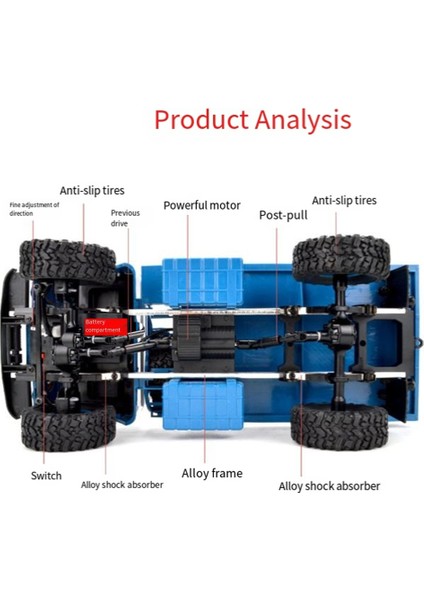 B24 Rc Araba Rtr 1/16 2.4g 6WD Kamyon Paletli Arazi Aracı Işıklı Model Uzaktan Kumandalı Tırmanma Hediyesi A (Yurt Dışından) indirimleri