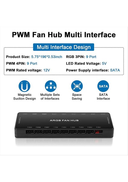 Pc Için Argb Kontrol Cihazı 1 Ila 9 Hub Uzaktan Kumanda 5V 3 Pin Soğutma Fanı Adaptörü 4 Pwm Yerleştirme Istasyonu (Yurt Dışından) fırsatları