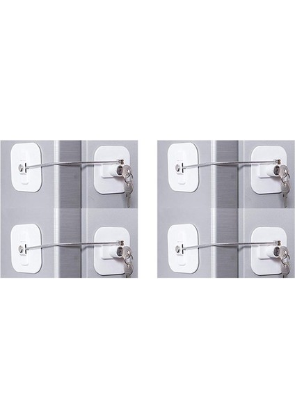 Yetişkinler Için Anahtarlı Buzdolabı Kilidi, Mini Buzdolabı Kilidi, Buzdolabı, Dolap Kapağı (Beyaz 4'lü Paket) (Yurt Dışından) fiyatları