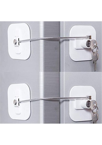 Yetişkinler Için Anahtarlı Buzdolabı Kilidi, Mini Buzdolabı Kilidi, Buzdolabı, Dolap Kapağı (Beyaz 4'lü Paket) (Yurt Dışından) modelleri
