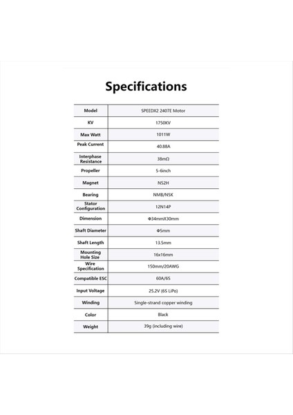 Speedx2 2407E Motor 1750KV Yüksek Tork Düşük Güç Kullanımı 5-6 Inç Yarış Fpv Quad'ları Rc Drone Multicopter Için (Yurt Dışından) indirimleri