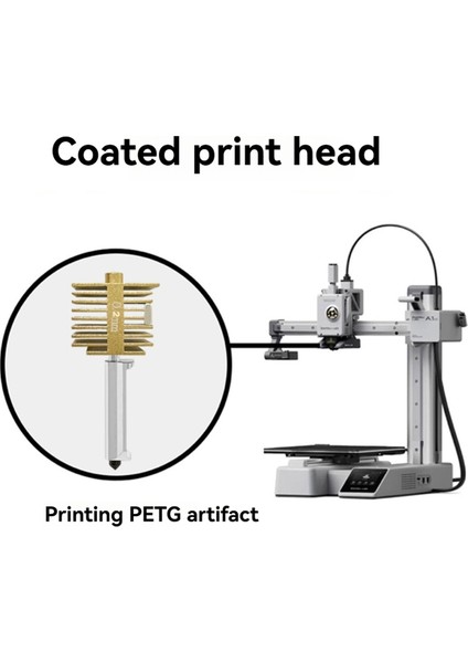 Ptfe Kaplamalı A1/a1 Mini 3D Yazıcı Sıcak Uç Yükseltmesi, Sertleştirilmiş Çelik 0,2 mm (Yurt Dışından) modelleri