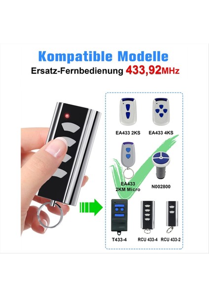 Entrematic Rcu 433-2 Için Garaj Uzaktan Kumandası, Crawford Standart Çelik 433.92 Kapı Anahtarı (Yurt Dışından) fiyatları