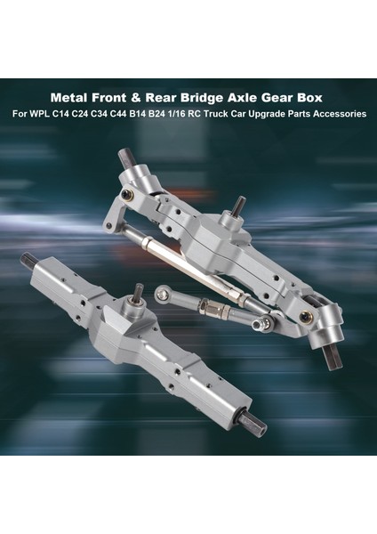 C14, C24, C34, C44, B14, B24 1/16 Rc Kamyon Araba Yükseltme Parçaları Aksesuarları Için Metal Ön ve Arka Köprü Aksı (Yurt Dışından) fiyatları