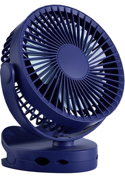 Şarj Edilebilir Klipsli Masaüstü ve Asılabilir Vantilatör 3 Hız 360° Dönebilen Seyahat ve Ev Kullanımı Için Mavi (Yurt Dışından)