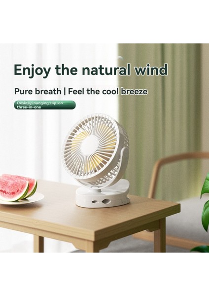 Şarj Edilebilir Klipsli Masaüstü ve Asılabilir Vantilatör 3 Hız 360° Dönebilen Seyahat ve Ev Kullanımı Için Mavi (Yurt Dışından) modelleri