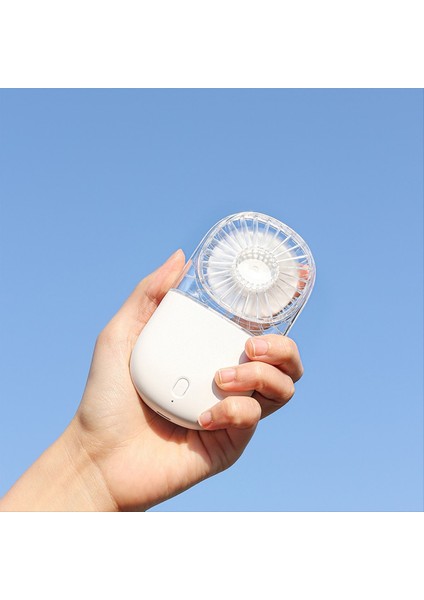 Şeffaf Tasarımlı, Beş Kademeli Ayarlı, Askılı ve Masaüstü Standlı Taşınabilir USB Fanlar Beyaz (Yurt Dışından) fırsatları