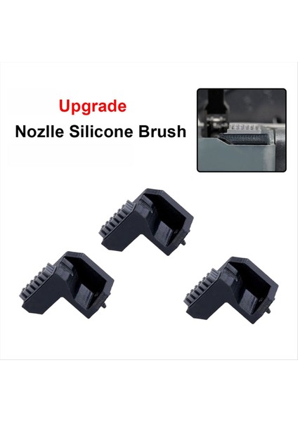 Bambu-Lab P1P P1S X1 X1C Nozullar Için Yüksek Kaliteli Silgi Silikon Fırça Monteli Ovucu Baskı Kafası Temizleyici 3 Adet (Yurt Dışından) fiyatları