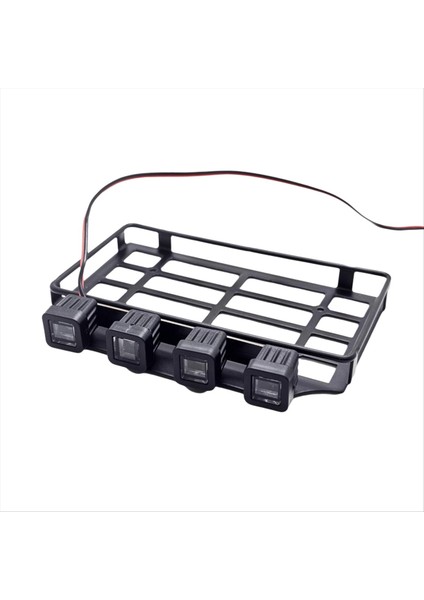 1/12 MN82 Rc Paletli Kamyon Parçaları Kare Lamba Için LED Işıklı Evrensel Tavan Rafları Bagaj Taşıyıcı Araba Şasisi (Yurt Dışından)