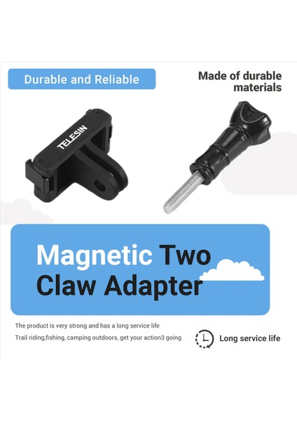 3'lü Manyetik Iki Pençe Adaptörü Aksiyon Kamera Aksesuarları (Yurt Dışından) fırsatları