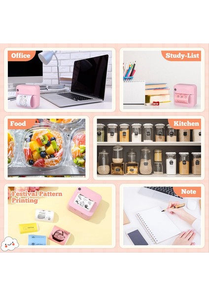 Bantlı Taşınabilir Etiket Makinesi Termal Yazıcı Kablosuz Mini Etiket Notlar Ajanda Not Fotoğraf Çalışması Için (Yurt Dışından) modelleri