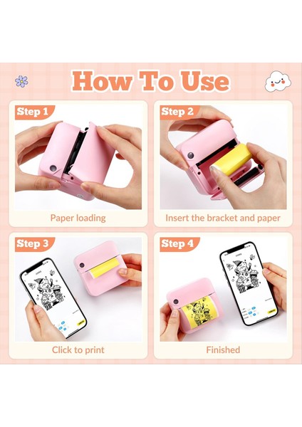 Bantlı Taşınabilir Etiket Makinesi Termal Yazıcı Kablosuz Mini Etiket Notlar Ajanda Not Fotoğraf Çalışması Için (Yurt Dışından) indirimleri