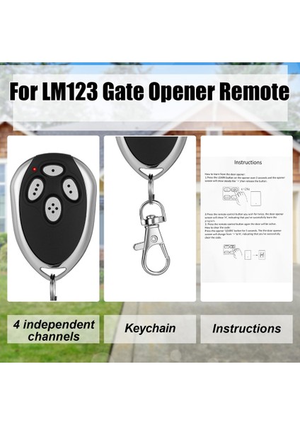 LM123 433.92MHZ Garaj Kapısı Kontrol Vericisi ile Uyumlu 4 Adet Kanallı Kapı Açacağı Uzaktan Kumandası (Yurt Dışından) modelleri