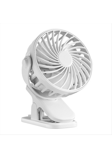Mini Vantilatör Şarj Edilebilir Döner Askılı Klipsli Taşınabilir Ofis Yatak Odası Yurt Dış Mekan Hediyeleri Beyaz (Yurt Dışından)