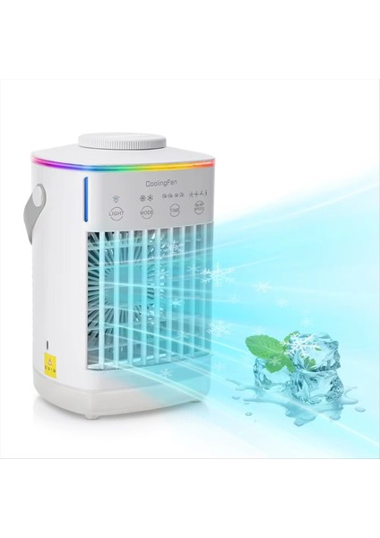 Nemlendirici ve LED Gece Lambası ile Taşınabilir Hava Soğutucu - Ev Ofis Kullanımı Için Kompakt Klima Fanı (Yurt Dışından) modelleri