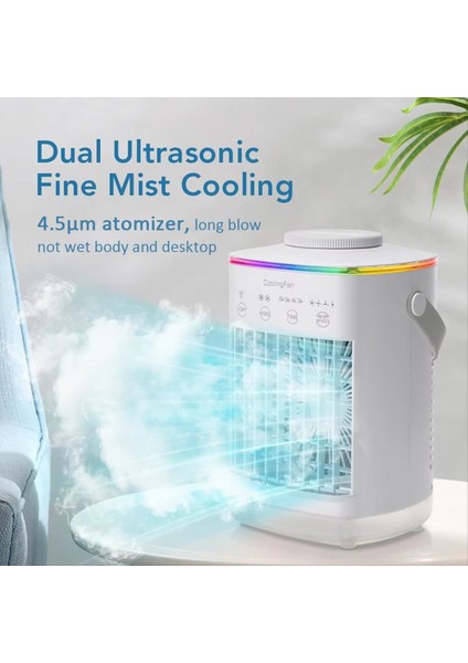 Nemlendirici ve LED Gece Lambası ile Taşınabilir Hava Soğutucu - Ev Ofis Kullanımı Için Kompakt Klima Fanı (Yurt Dışından) fırsatları