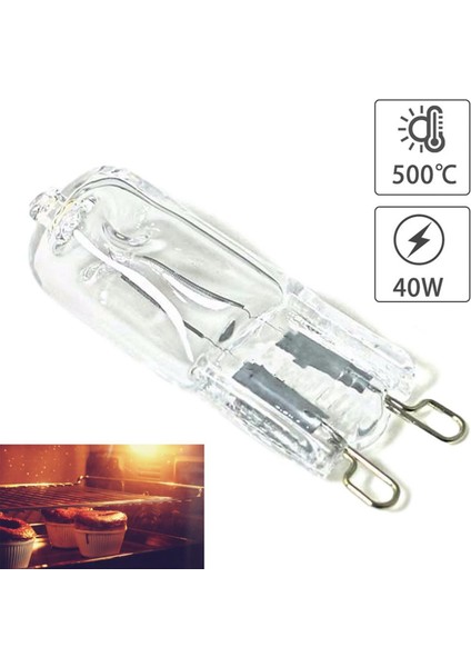 40X G9 Fırın Lambası Yüksek Sıcaklığa Dayanıklı Halojen Ampul Lamba Buzdolapları Fırınlar Fanlar Için 40W 500℃ Pin 120V (Yurt Dışından) modelleri