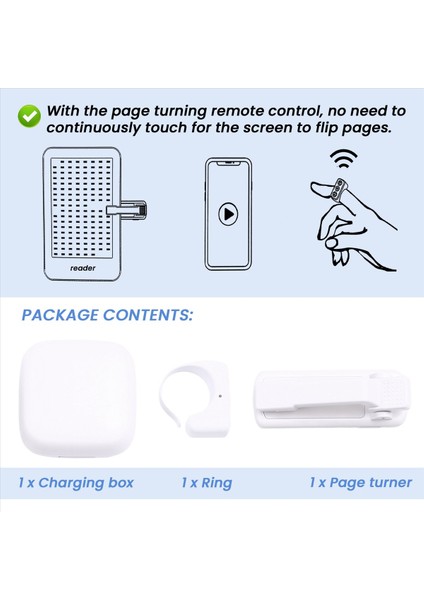 Bluetooth E-Okuyucu Için Uzaktan Sayfa Çevirici Tıklayıcı Kaydırma Kamera Deklanşörü (Yurt Dışından) indirimleri