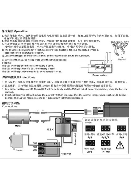 Su Geçirmez 60A Esc -1060-RTR Fırçalanmış Hız Kontrol Cihazı Bec 5V/2A 1/10 Rc Araba Kamyon 540 550 Motor C Için (Yurt Dışından) fiyatları