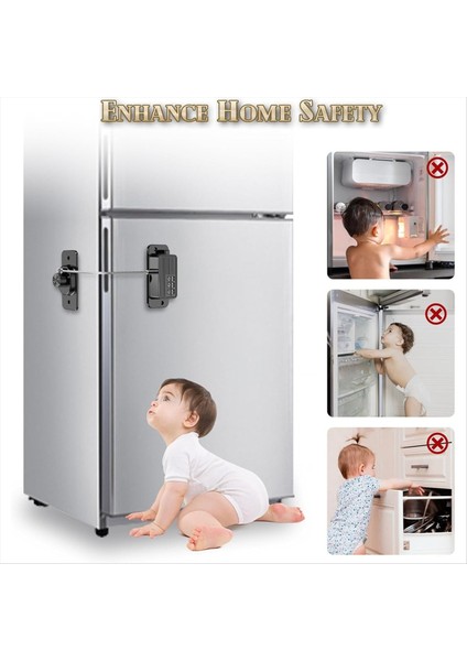 Buzdolabı Kilidi, Anahtarsız Tek Tıkla Erişim, Özelleştirilebilir Şifre, Çocuk Güvenlik Şifreli Kilit Beyaz (Yurt Dışından) indirimleri