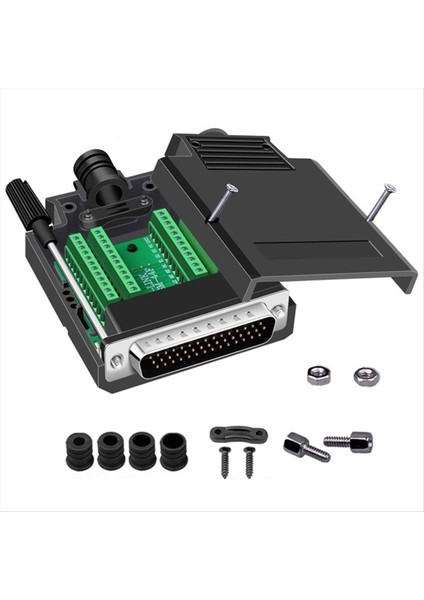 HDB44 Lehimsiz Konnektör Endüstriyel 3 Sıra D-Sub 44 Pin Erkek P Delikli Fiş Breakout Terminal Kartı Adaptörü, B (Yurt Dışından)