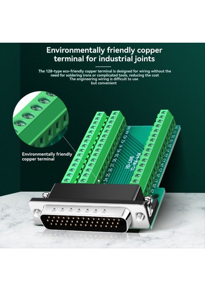 HDB44 Lehimsiz Konnektör Endüstriyel 3 Sıra D-Sub 44 Pin Erkek P Delikli Fiş Breakout Terminal Kartı Adaptörü, B (Yurt Dışından) fiyatları