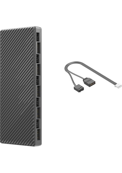 Argb/pwm Hub Çift 10 Genişletme Bağlantı Noktalı Argb Kontrol Cihazı 2'si 1 Arada Fan Hub Adaptörü Kasa Için Siyah (Yurt Dışından)