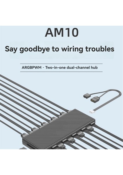 Argb/pwm Hub Çift 10 Genişletme Bağlantı Noktalı Argb Kontrol Cihazı 2'si 1 Arada Fan Hub Adaptörü Kasa Için Siyah (Yurt Dışından) modelleri