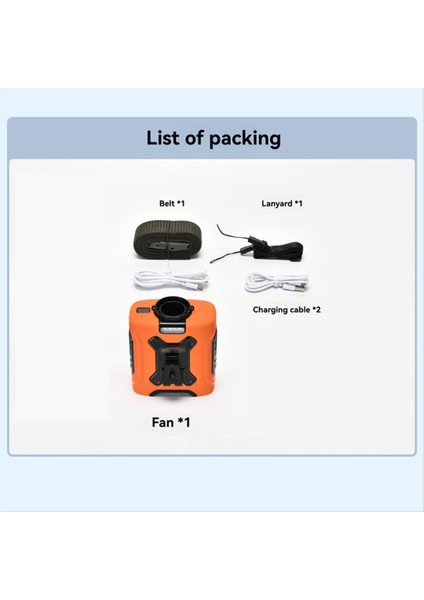 Taşınabilir Bel Vantilatörü 10000MAH Şarj Edilebilir Boyun ve Klipsli Güçlü Lı Açık Hava, Kamp, Aydınlatma Için Ideal (Yurt Dışından) fırsatları