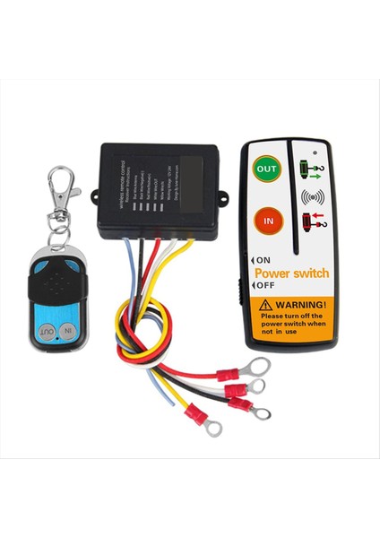 Atv Suv Kamyonlar Için 12/24V Çok Yönlü Vinç Uzaktan Kumanda Kiti Alıcı Modülü Verici El Cihazı Anahtarı Kontrol Cihazı (Yurt Dışından)