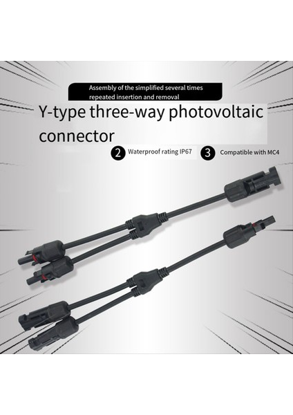 Güneş Paneli Konnektörü Y Tipi 3 Yollu Paralel Bağlantı Su Geçirmez 2'ye 1 (Yurt Dışından) fırsatları