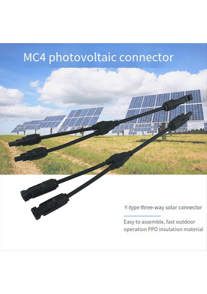 Güneş Paneli Konnektörü Y Tipi 3 Yollu Paralel Bağlantı Su Geçirmez 2'ye 1 (Yurt Dışından) indirimleri