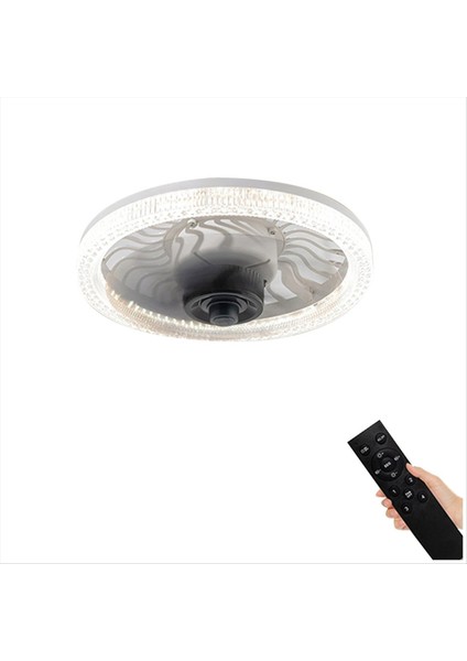 Uzaktan Kumandalı 12 Inç E27 Işık Soketli Vantilatör Yatak Odasıoturma Odası Için Kısılabilir Parlaklık ve Renk Sıcaklığı (Yurt Dışından)