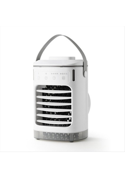 Yatak Odası Ofisi Için 4 Hızlı 7 Renkli Işıklı Taşınabilir Klima Buharlaştırıcı Soğutucu Masaüstü Vantilatörü (Yurt Dışından)