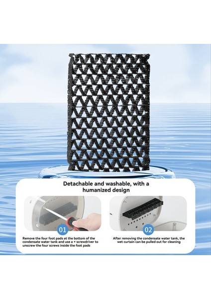 Yatak Odası Ofisi Için 4 Hızlı 7 Renkli Işıklı Taşınabilir Klima Buharlaştırıcı Soğutucu Masaüstü Vantilatörü (Yurt Dışından) fiyatları