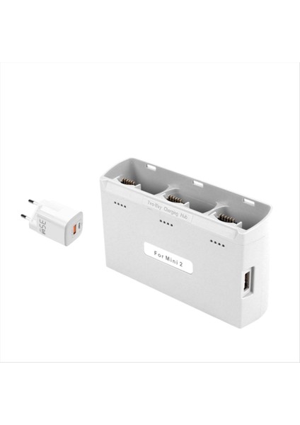 Mini 2/se Pil 3 Yollu Şarj Hub'ı Için 35WPD Ab Fişli 2 Se/se/4k Serisi Drone Şarj Cihazı (Yurt Dışından)