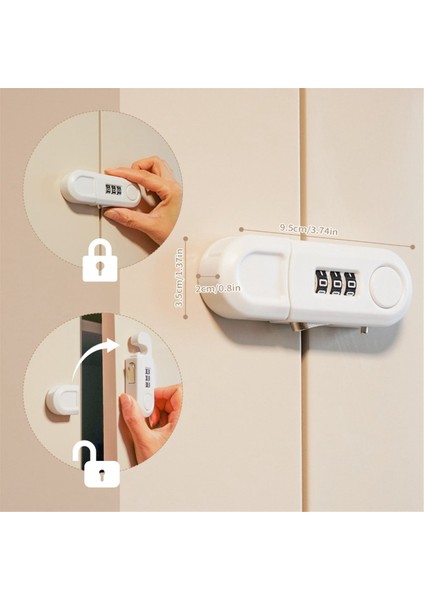 Çekmece Şifre Kilidi Deliksiz Dolap Kapısı Emniyet Çift Açılım Buzdolabı Ev Ofis Hırsızlığa Karşı Koruma (Yurt Dışından) indirimleri