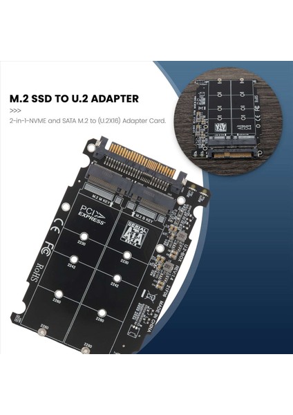 2'si 1 Arada M.2 Nvme U2PCB Nvme SSD Anahtarı Mb'den U.2 SFF-8639 Adaptörü Pcıe M2 Dönüştürücü Masaüstü Bilgisayar Parçaları (Yurt Dışından) fiyatları