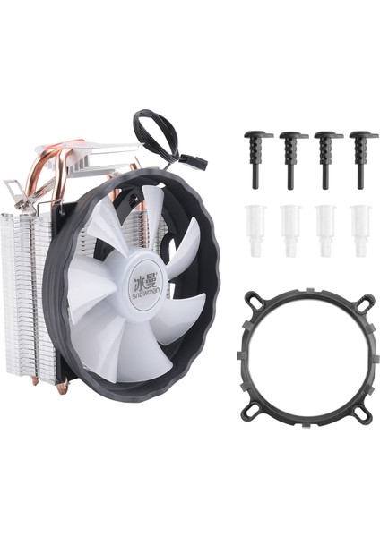 X200 Cpu Soğutucu 2 Isı Borusu 120 mm Sessiz Fan 4 Pin Pwm Pc LGA2011 Amd Soğutma Için (Yurt Dışından)