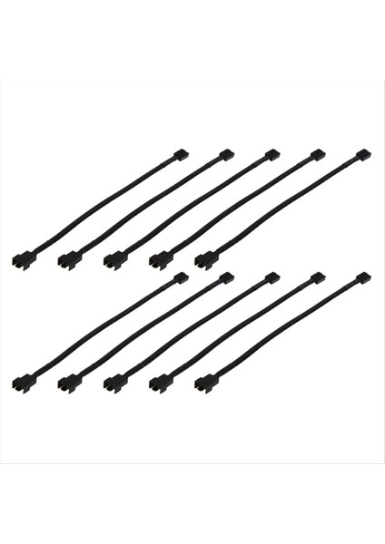 Compure Cpu Soğutma Sistemi Bilgisayarı Için 10 Adet 4 Pin Pwm Konnektör Kasa Fanı Uzatma Güç Kablosu 26 cm (Yurt Dışından)