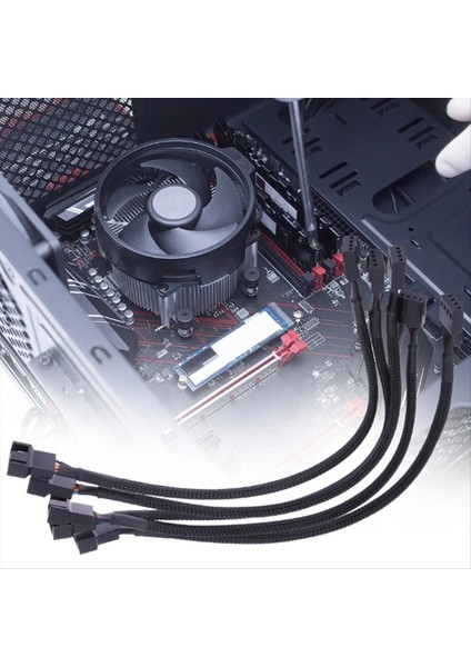 Compure Cpu Soğutma Sistemi Bilgisayarı Için 10 Adet 4 Pin Pwm Konnektör Kasa Fanı Uzatma Güç Kablosu 26 cm (Yurt Dışından) fırsatları