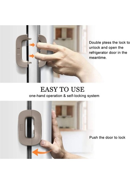 Çocuklar Için Buzdolabı Dondurucu Kapı Kilidi Çocuk Emniyetli Mandal Alet Gerektirmez Kolay Kurulum Gri (Yurt Dışından) indirimleri