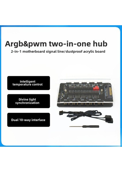 Argb Pwm Hub Fan Sıcaklık Kontrolü Shenguang Senkron Çift 10 Kanallı Şasi Fan Işık Kontrol Cihazı (Yurt Dışından) fiyatları