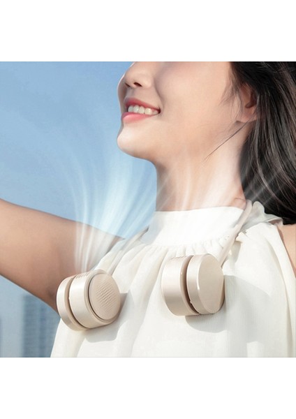 Seyahat ve Açık Hava Sporları Için Taşınabilir Askılı Boyun Vantilatörü Katlanabilir Şarj Edilebilir Kanatsız Mini Haki (Yurt Dışından) indirimleri