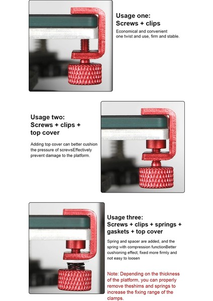 4 Adet 3D Yazıcı Alüminyum Ayarlanabilir Yatak Klipsi Isıtıcı Yatak Kelepçesi Yazıcı Yapı Platformu Cam Tutucu Kırmızı (Yurt Dışından) fırsatları