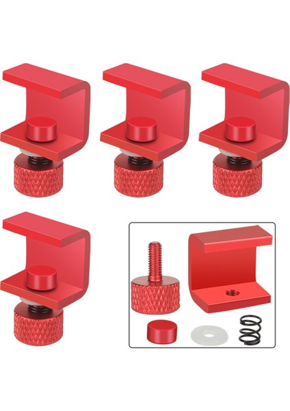 4 Adet 3D Yazıcı Alüminyum Ayarlanabilir Yatak Klipsi Isıtıcı Yatak Kelepçesi Yazıcı Yapı Platformu Cam Tutucu Kırmızı (Yurt Dışından) indirimleri